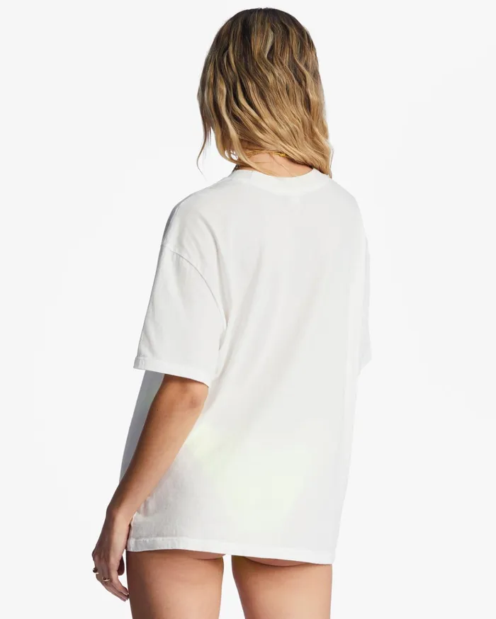 Billabong Pipe New Boy Oversized TShirt Salt Crystal Women Tops Billabong Pipe New Boy Oversized TShirt Salt Crystal Women Tops