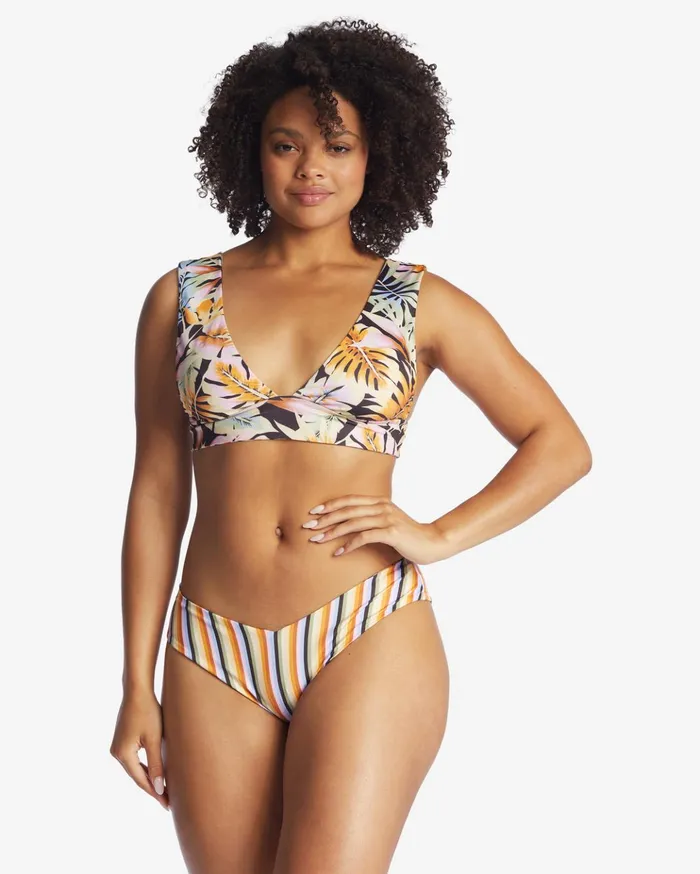 Billabong Postcards From Paradise Plunge Reversible Bikini Top Multi Women Bikini Tops
