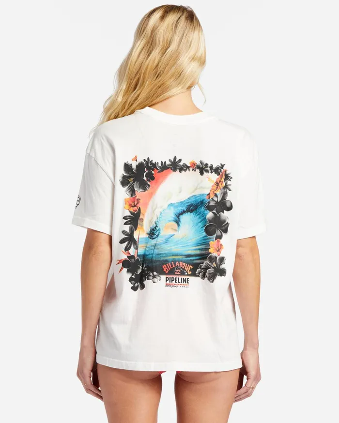 Billabong Pro Pipeline Floral Oversized TShirt Salt Crystal Women Graphic Tees and Tanks Billabong Pro Pipeline Floral Oversized TShirt Salt Crystal Women Graphic Tees and Tanks