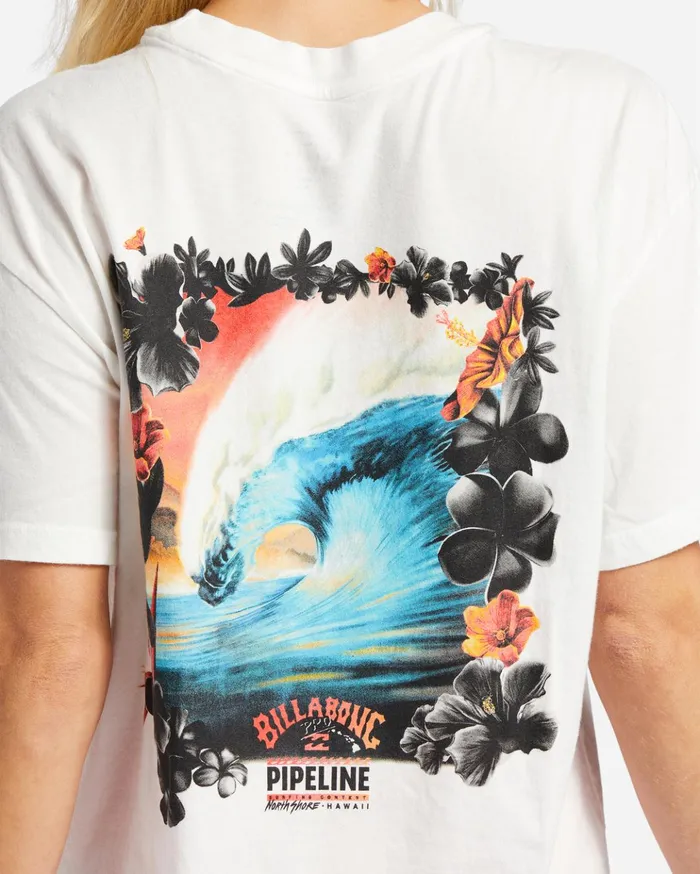 Billabong Pro Pipeline Floral Oversized TShirt Salt Crystal Women Graphic Tees and Tanks Billabong Pro Pipeline Floral Oversized TShirt Salt Crystal Women Graphic Tees and Tanks