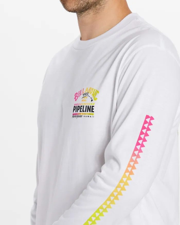 Billabong Pro Pipeline Poster Long Sleeve TShirt White Men TShirts Billabong Pro Pipeline Poster Long Sleeve TShirt White Men TShirts