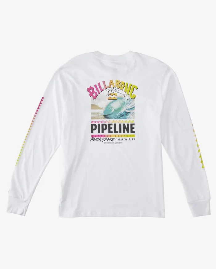 Billabong Pro Pipeline Poster Long Sleeve TShirt White Men TShirts Billabong Pro Pipeline Poster Long Sleeve TShirt White Men TShirts