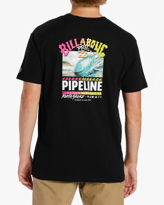 Billabong Pro Pipeline Poster Short Sleeve TShirt Black Men TShirts Billabong Pro Pipeline Poster Short Sleeve TShirt Black Men TShirts