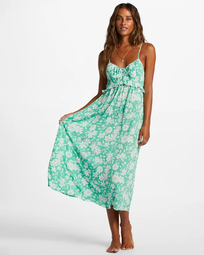 Billabong Rebel Heart Midi Slip Dress Sweet Grass Women Dresses