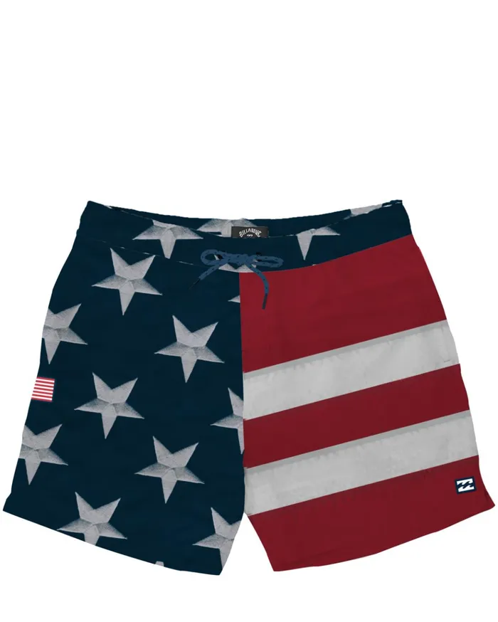 Billabong Rex Good Times Layback 17quot Boardshorts Red White Blue Men Elastic Waist Boardshorts Billabong Rex Good Times Layback 17quot Boardshorts Red White Blue Men Elastic Waist Boardshorts