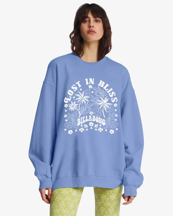 Billabong Ride In Oversized Crewneck Sweatshirt Good Tides Women Hoodies and Fleece Billabong Ride In Oversized Crewneck Sweatshirt Good Tides Women Hoodies and Fleece