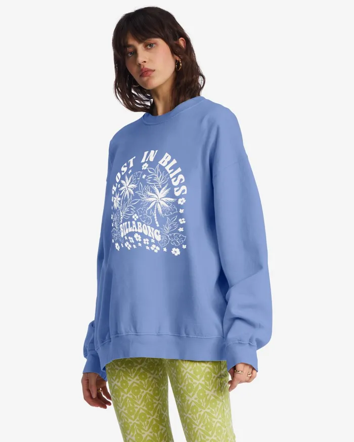 Billabong Ride In Oversized Crewneck Sweatshirt Good Tides Women Hoodies and Fleece Billabong Ride In Oversized Crewneck Sweatshirt Good Tides Women Hoodies and Fleece