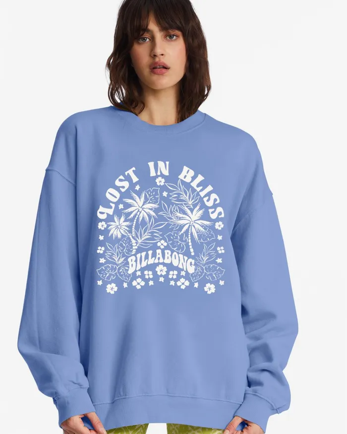 Billabong Ride In Oversized Crewneck Sweatshirt Good Tides Women Hoodies and Fleece Billabong Ride In Oversized Crewneck Sweatshirt Good Tides Women Hoodies and Fleece