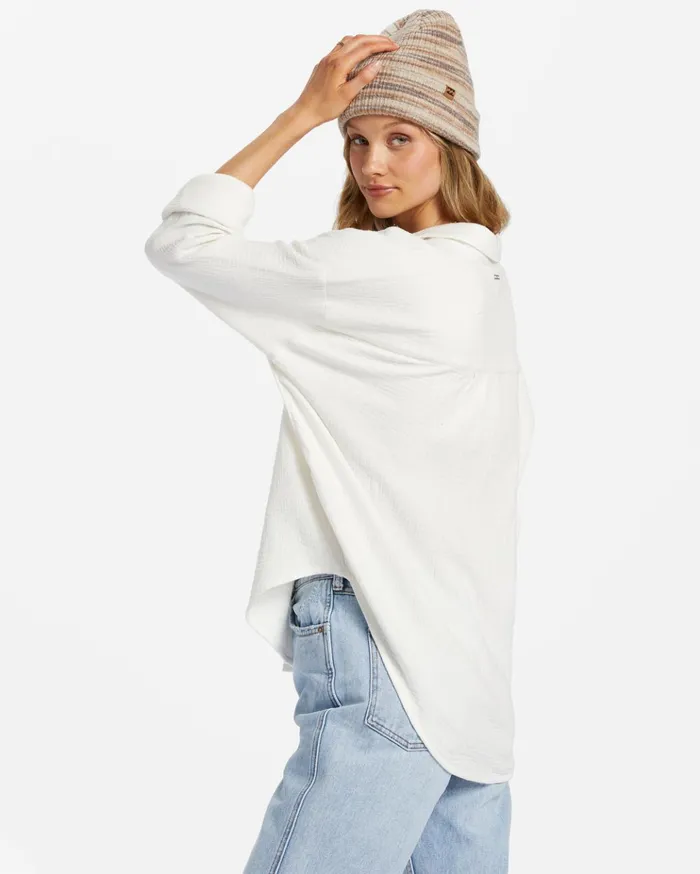 Billabong Right On Long Sleeve Shirt Salt Crystal Women Tops Billabong Right On Long Sleeve Shirt Salt Crystal Women Tops