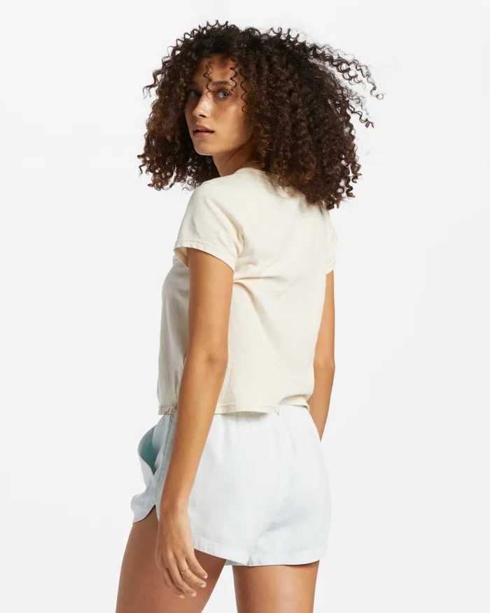 Billabong Road Trippin Elastic Waist Shorts Light Chambray Women Essentials Billabong Road Trippin Elastic Waist Shorts Light Chambray Women Essentials
