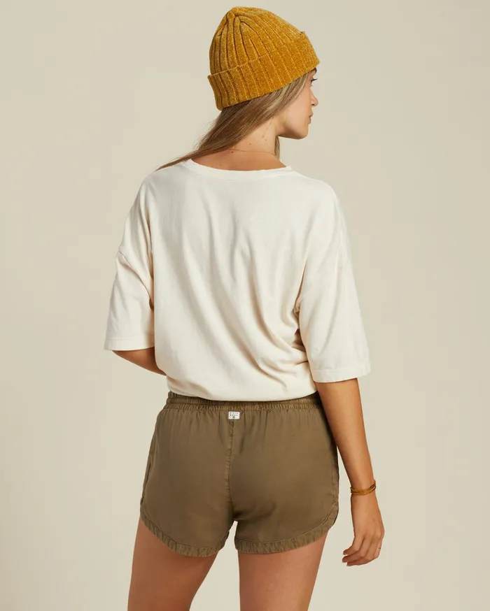 Billabong Road Trippin Elastic Waist Shorts Sage Women Essentials Billabong Road Trippin Elastic Waist Shorts Sage Women Essentials
