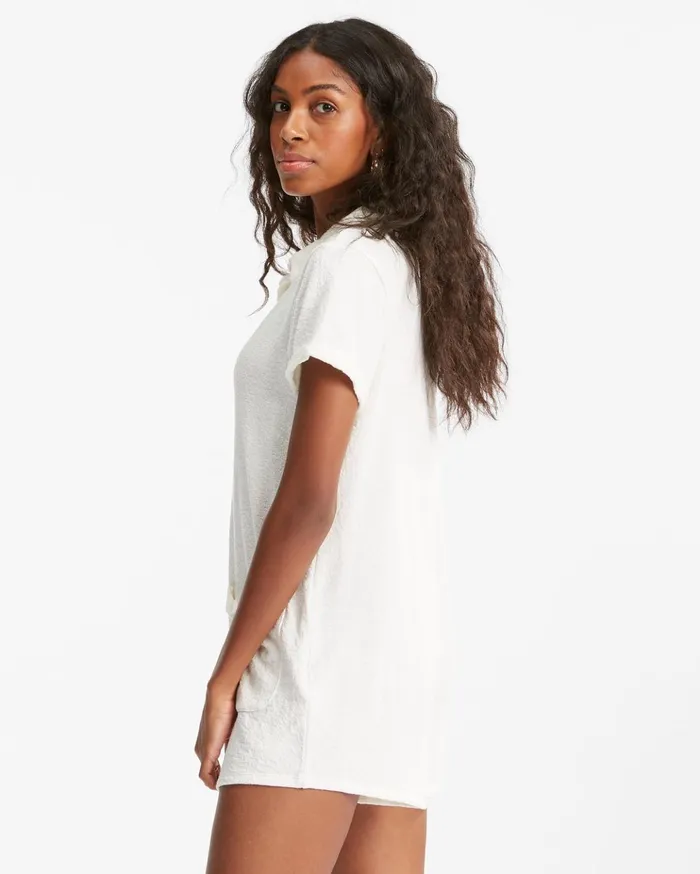 Billabong Roam Around Knit Romper Salt Crystal Women Dresses Billabong Roam Around Knit Romper Salt Crystal Women Dresses