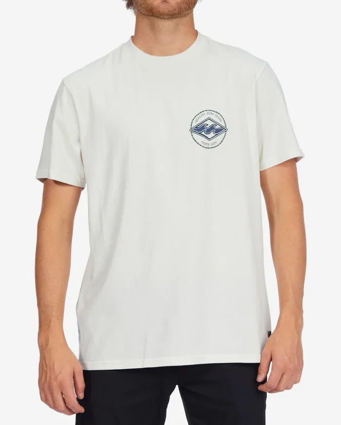 Billabong Rotor Diamond Short Sleeve TShirt Off White Men TShirts