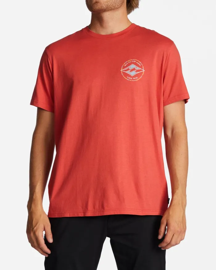 Billabong Rotor Diamond TShirt Dark Coral Men TShirts
