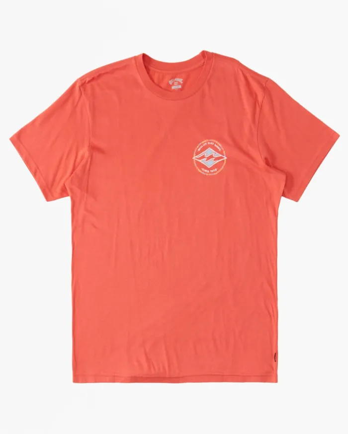 Billabong Rotor Diamond TShirt Dark Coral Men TShirts Billabong Rotor Diamond TShirt Dark Coral Men TShirts