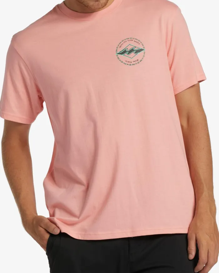 Billabong Rotor Diamond TShirt Neon Light Red Men TShirts