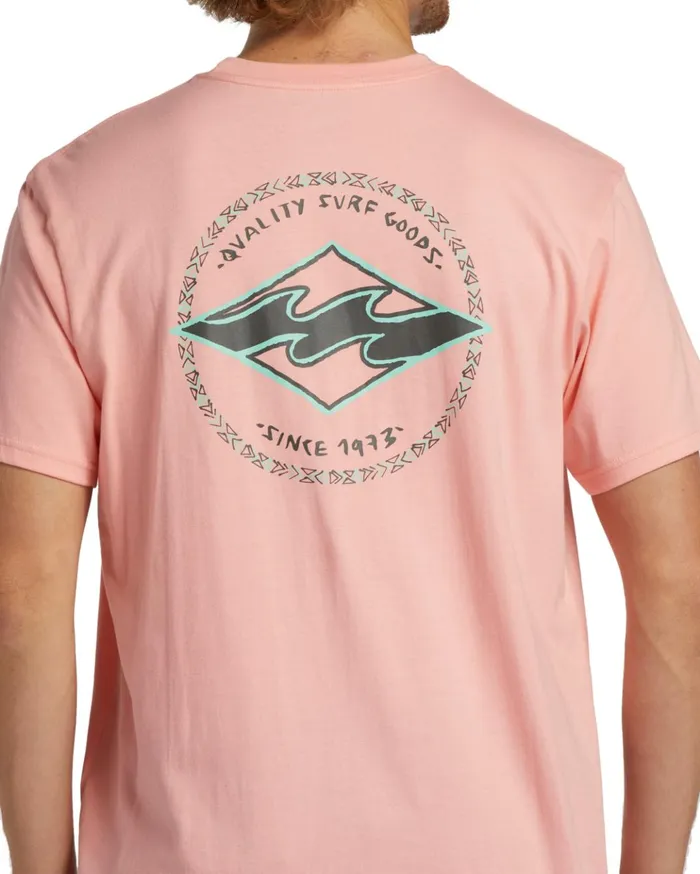 Billabong Rotor Diamond TShirt Neon Light Red Men TShirts Billabong Rotor Diamond TShirt Neon Light Red Men TShirts