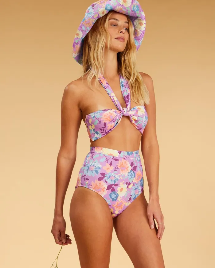 Billabong Salty Blonde Halleys Garden Wrap Halter Bikini Top Multi Women Bikini Tops Billabong Salty Blonde Halleys Garden Wrap Halter Bikini Top Multi Women Bikini Tops