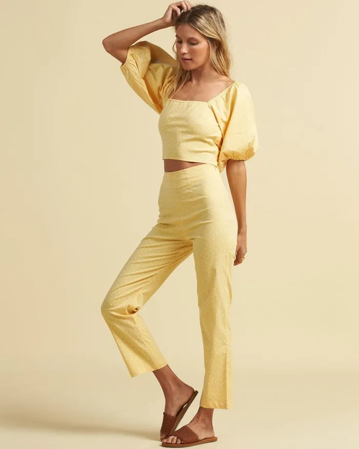 Billabong Salty Blonde Moonlight HighRise Pant Pina Colada Women Pants Billabong Salty Blonde Moonlight HighRise Pant Pina Colada Women Pants