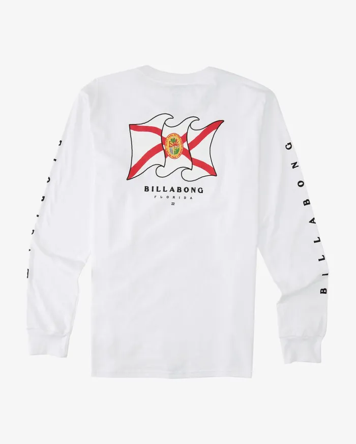 Billabong Salute Florida Long Sleeve TShirt White Men TShirts Billabong Salute Florida Long Sleeve TShirt White Men TShirts