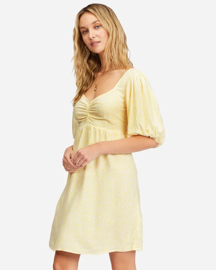 Billabong Sea Side Babydoll Dress Salt Crystal Women Dresses Billabong Sea Side Babydoll Dress Salt Crystal Women Dresses