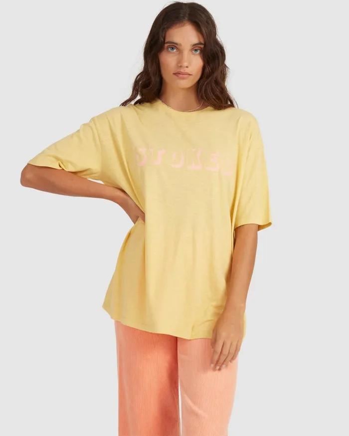 Billabong Search For Stoke Boyfriend TShirt Sunburst Women Graphic Tees and Tanks Billabong Search For Stoke Boyfriend TShirt Sunburst Women Graphic Tees and Tanks