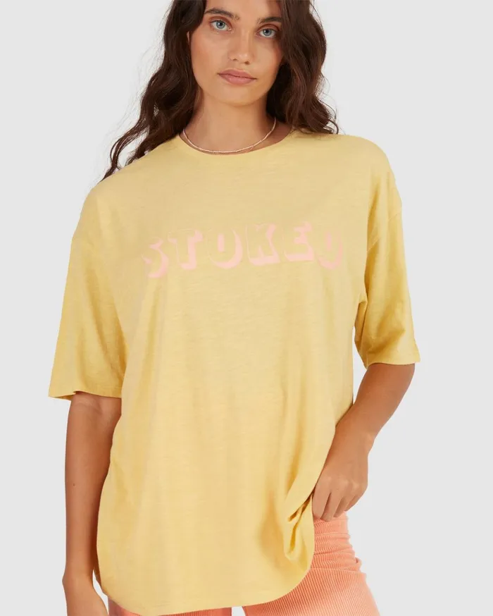 Billabong Search For Stoke Boyfriend TShirt Sunburst Women Graphic Tees and Tanks Billabong Search For Stoke Boyfriend TShirt Sunburst Women Graphic Tees and Tanks