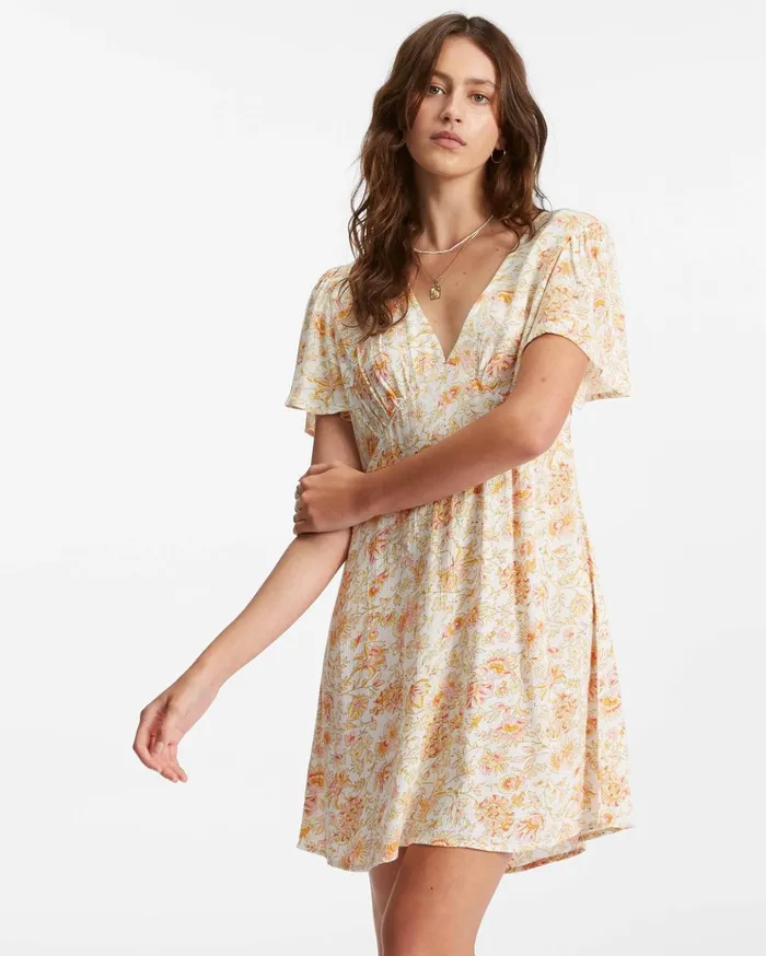 Billabong Short And Sweet Mini Dress WhiteMulti Women Dresses