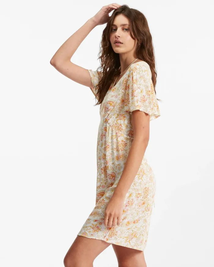 Billabong Short And Sweet Mini Dress WhiteMulti Women Dresses Billabong Short And Sweet Mini Dress WhiteMulti Women Dresses