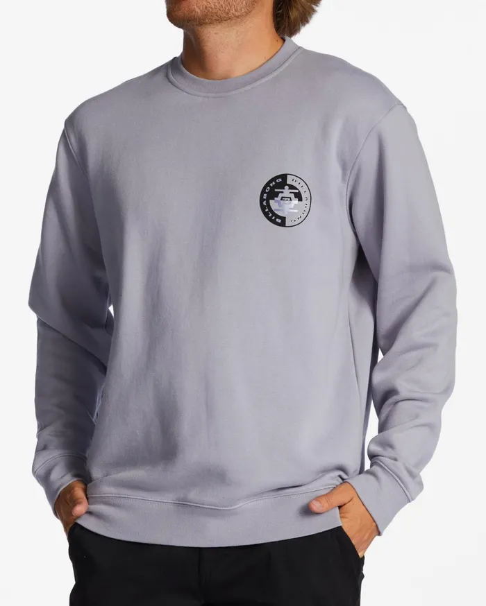 Billabong Short Sands Crewneck Sweatshirt Grey Violet Men Hoodies and Fleece Billabong Short Sands Crewneck Sweatshirt Grey Violet Men Hoodies and Fleece