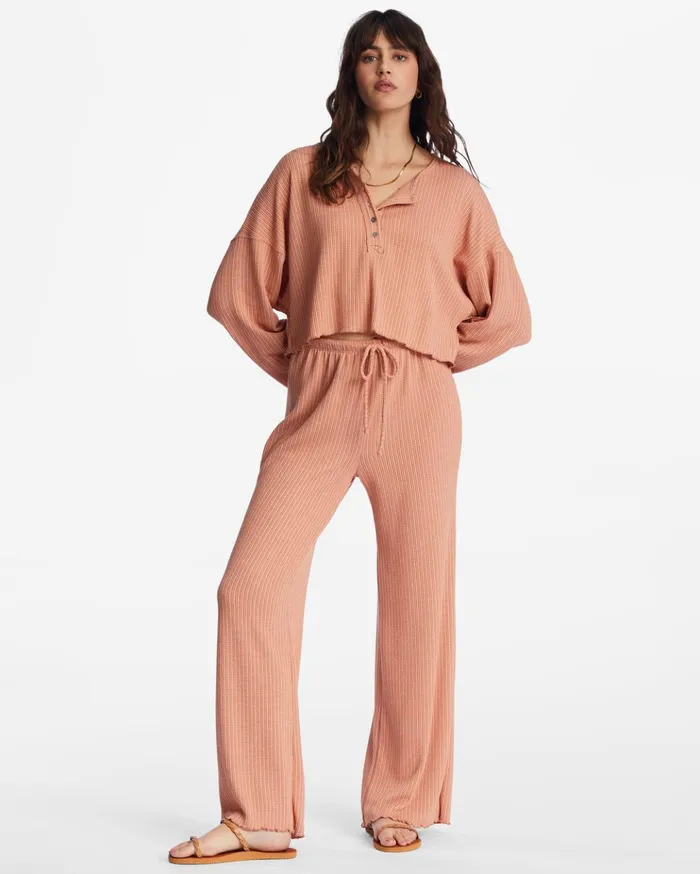 Billabong So Easy Cozy Lounge Pants Washed Brick Women Matching Sets Billabong So Easy Cozy Lounge Pants Washed Brick Women Matching Sets