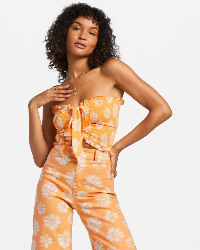 Billabong So Extra Crop Top Orange Peel Women Tops Billabong So Extra Crop Top Orange Peel Women Tops