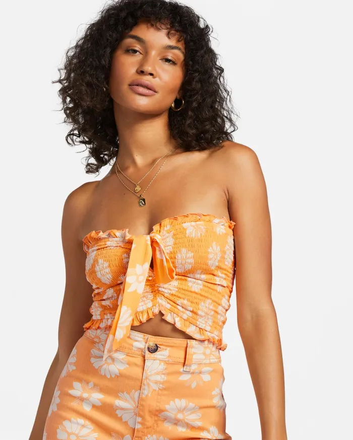 Billabong So Extra Crop Top Orange Peel Women Tops Billabong So Extra Crop Top Orange Peel Women Tops