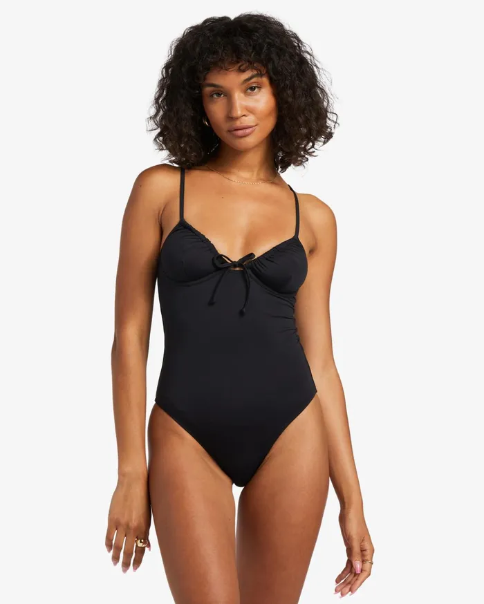 Billabong Sol Searcher OnePiece Swimsuit Black Pebble Women One Pieces