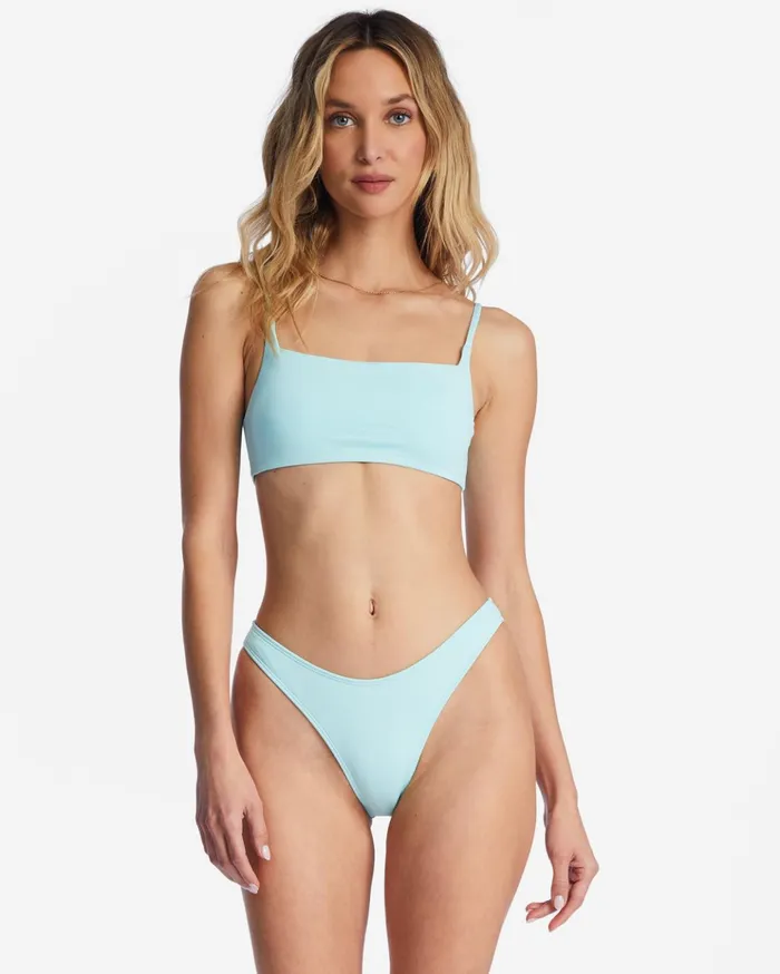 Billabong Sol Searcher Zoe Crop Bikini Top Pure Aqua Women Bikinis