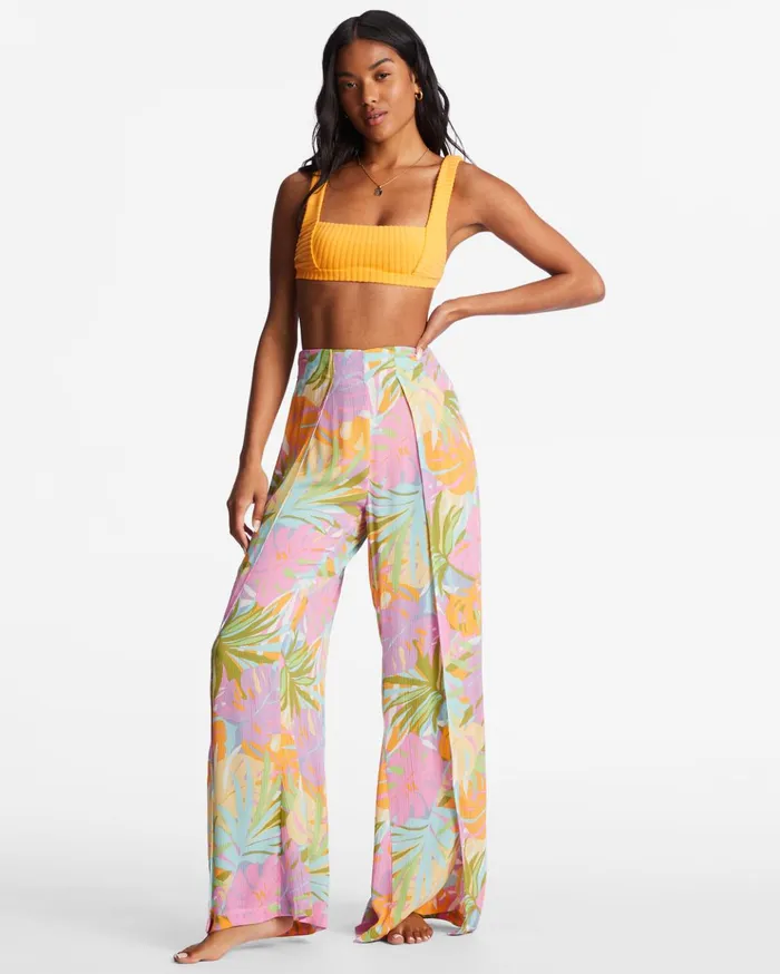 Billabong Split Spirit Floral Pants WhiteMulti Women Pants Billabong Split Spirit Floral Pants WhiteMulti Women Pants