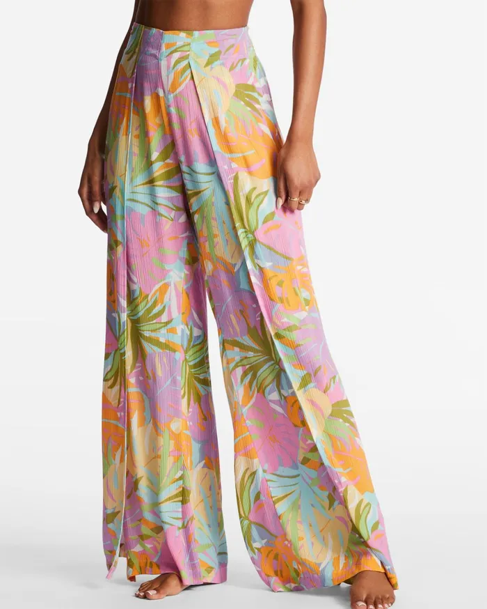 Billabong Split Spirit Floral Pants WhiteMulti Women Pants Billabong Split Spirit Floral Pants WhiteMulti Women Pants