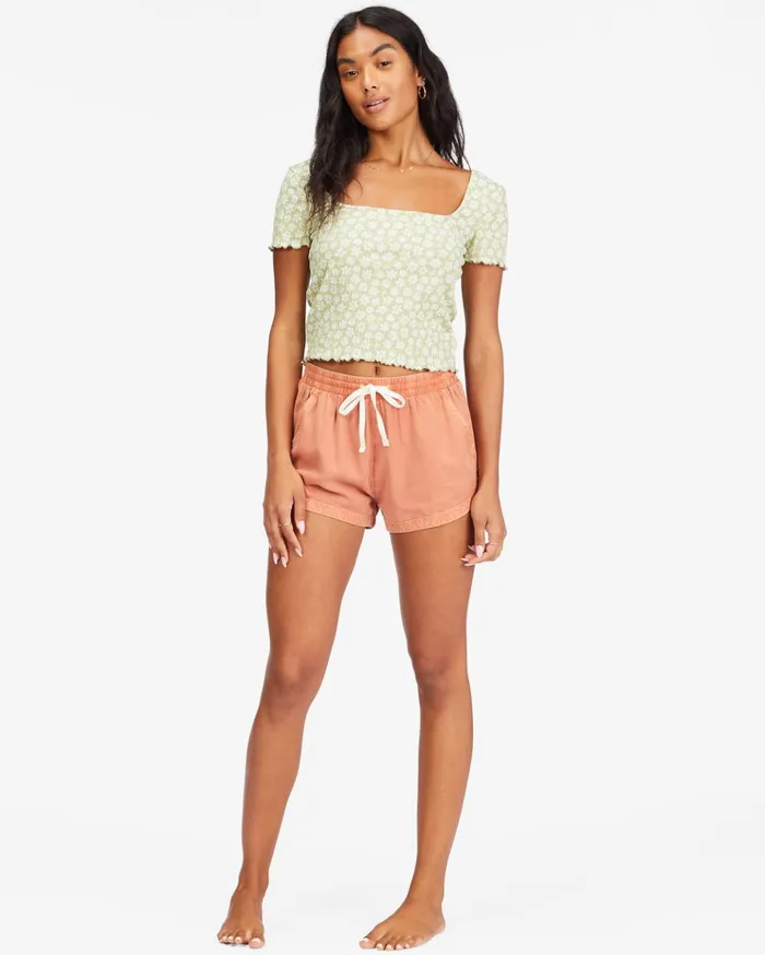Billabong Squared Away Knit Top Agave Women Tops Billabong Squared Away Knit Top Agave Women Tops