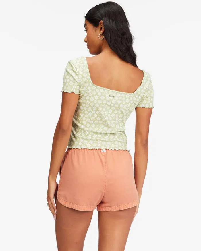 Billabong Squared Away Knit Top Agave Women Tops Billabong Squared Away Knit Top Agave Women Tops