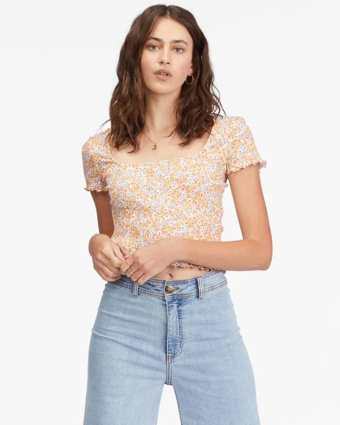 Billabong Squared Away Knit Top Multi Women Tops