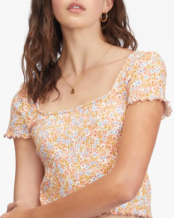 Billabong Squared Away Knit Top Multi Women Tops Billabong Squared Away Knit Top Multi Women Tops