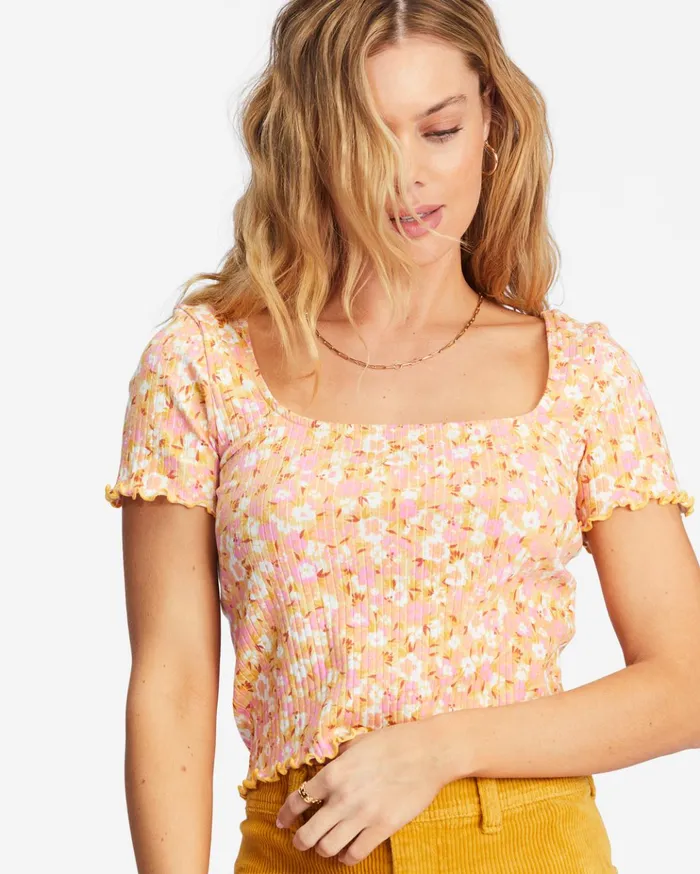 Billabong Squared Away Knit Top White Multi Women Tops Billabong Squared Away Knit Top White Multi Women Tops