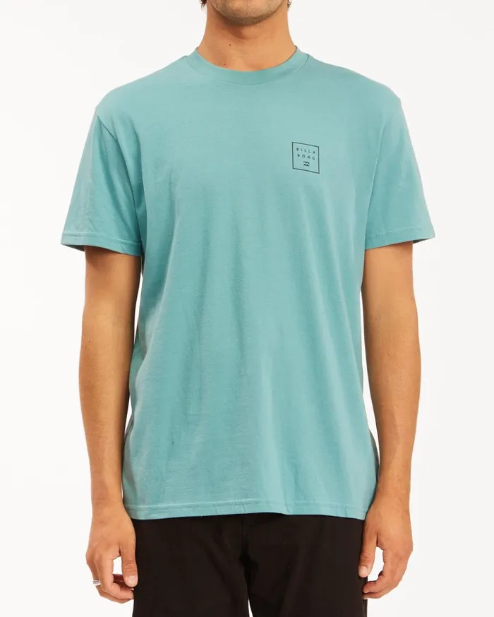 Billabong Stacked Short Sleeve TShirt Light Marine Men TShirts