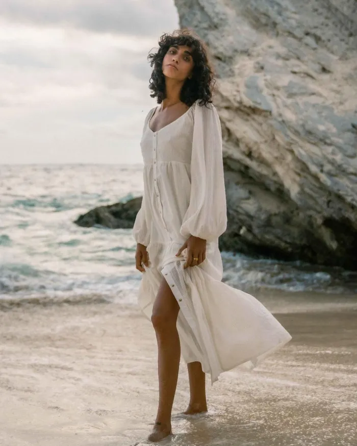 Billabong Starry Skies Maxi Dress Salt Crystal Women Dresses