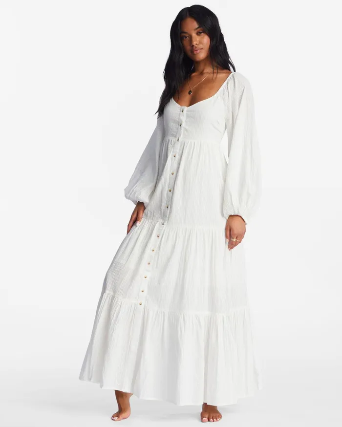 Billabong Starry Skies Maxi Dress Salt Crystal Women Dresses Billabong Starry Skies Maxi Dress Salt Crystal Women Dresses