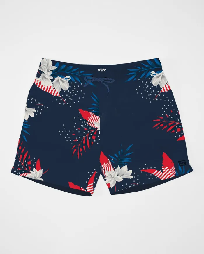 Billabong Stars Stripes Layback Boardshorts 16quot Red White Blue Men Elastic Waist Boardshorts Billabong Stars Stripes Layback Boardshorts 16quot Red White Blue Men Elastic Waist Boardshorts