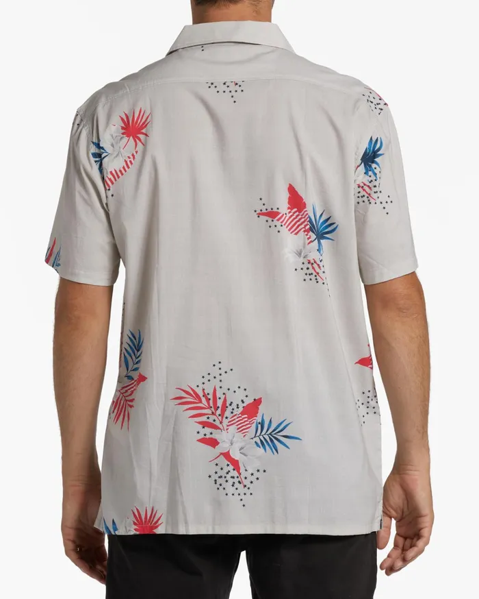 Billabong Stars Stripes Short Sleeve Shirt Stone Men Shirts Billabong Stars Stripes Short Sleeve Shirt Stone Men Shirts