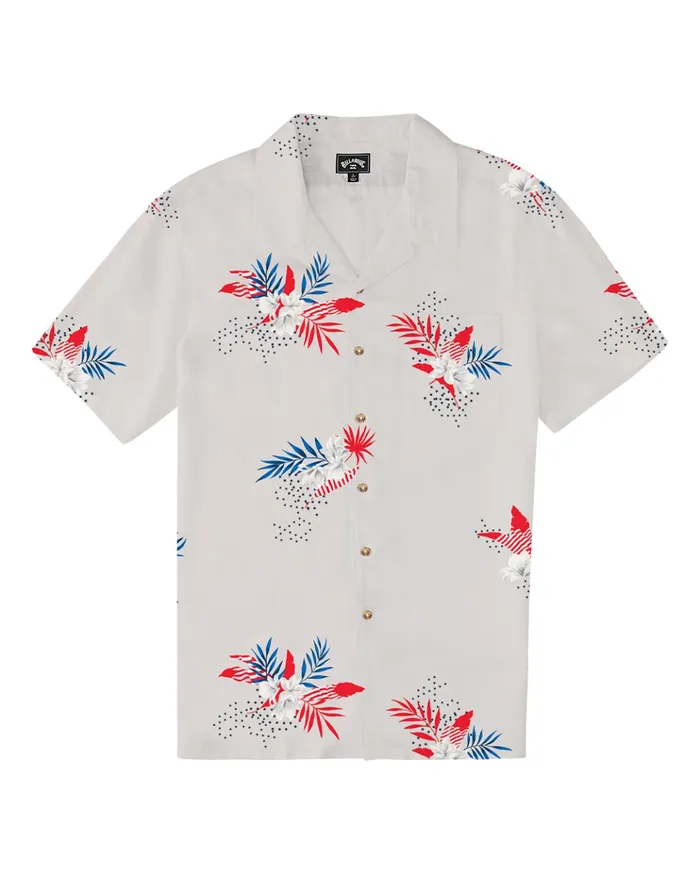 Billabong Stars Stripes Short Sleeve Shirt Stone Men Shirts Billabong Stars Stripes Short Sleeve Shirt Stone Men Shirts