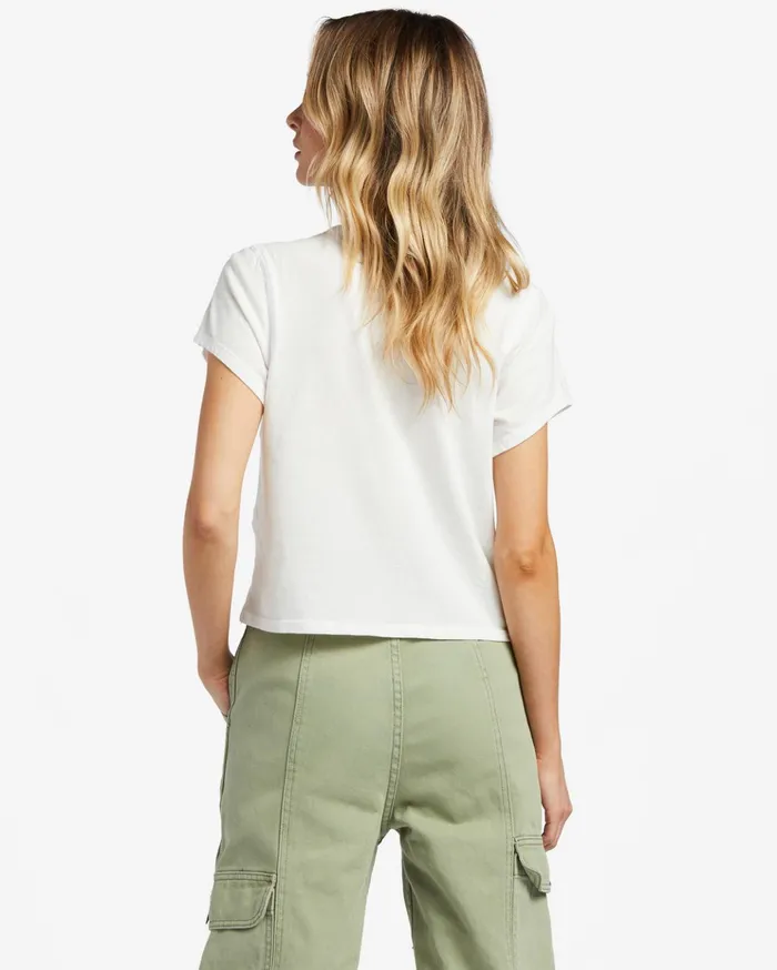 Billabong Stay Golden TShirt Salt Crystal Women Graphic Tees and Tanks Billabong Stay Golden TShirt Salt Crystal Women Graphic Tees and Tanks