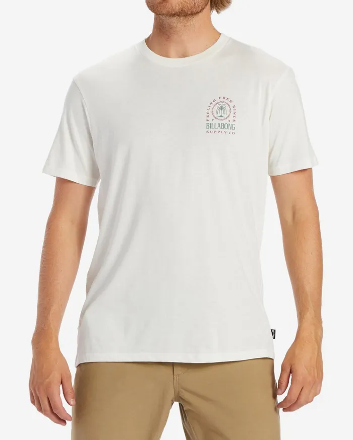 Billabong Steady Short Sleeve TShirt Off White Men TShirts